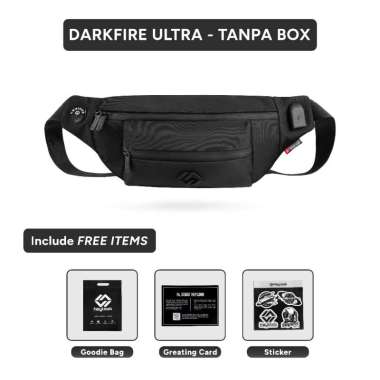 Exclusive - Waist Bag Pria DARKFIRE Tas Selempang Cowok Waterproof Sling Bag Kulit Anti Air Waistbag