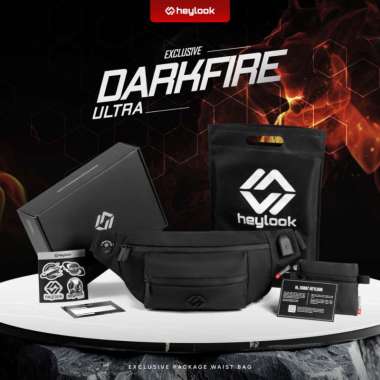 Exclusive - Waist Bag Pria DARKFIRE Tas Selempang Cowok Waterproof Sling Bag Kulit Anti Air Waistbag