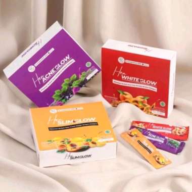 dR Hen Collagen Drink White & Glow / Slim & Glow Pelangsing / Minuman Kolagen DNA Salmon Acne & Glow