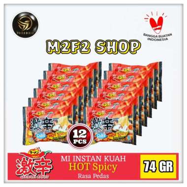 Nissin Gekikara Ramen Pas Hot Spicy Flavor | Mie Instant Kuah Rasa Pedas | Bag - 74 gr (Kemasan 12 P