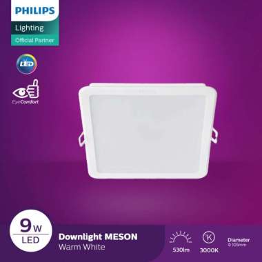 Lampu Philips Downlight 59451 Meson Kotak 105 9W 30K Cahaya Kuning