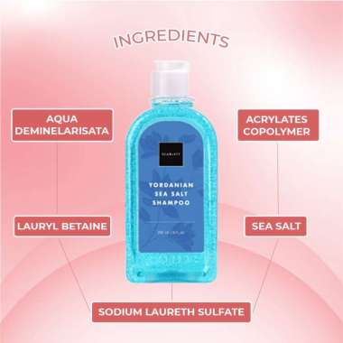 Scarlett Whitening Yordanian Sea Salt Shampoo Yordanian Sea Salt Fragrance Conditioner BPOM Shampoo