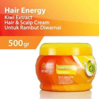 Makarizo Hair Energy Fibertherapy Hair & Scalp Cream Creambath Perawatan Rambut 500g Kiwi