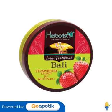 HERBORIST LULUR TRADISIONAL BALI STRAWBERRY WHITENING 200 GRAM POT