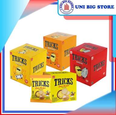 TRICKS Baked Crisps Potato Original | Asian BBQ | Kimchi 12 gr x 10 pcs BOX Kimchi