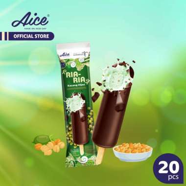 AICE Ice Cream Ria - Ria Kacang Hijau lapis Chocolate isi 20pcs Es Krim