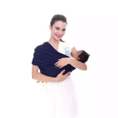 Gendongan Kaos Geos GEOS Little Hippo Gendongan Baby Bayi Kaos Geos SNI NAVY BLUE