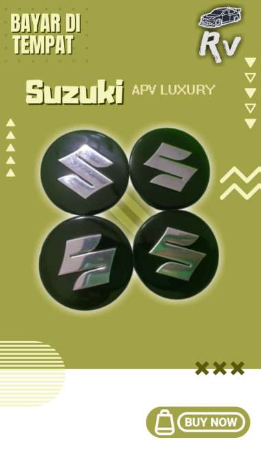 1pcs 60mm Suzuki Tutup Velg Roda APV Luxury Ring 15 16 17 18 Plat Hitam