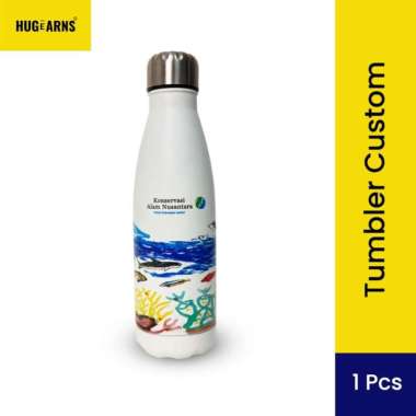 HUGeARNS - Tumbler Custom Bowling Cetak UV Nama/Logo/Karakter Souvenir/Botol 500ml/Promosi / Custom 