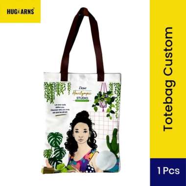 HUGeARNS - Totebag Custom Premium / Tote Bag Custom Nama / Tote Bag Custom Premium / Totebag Kanvas 