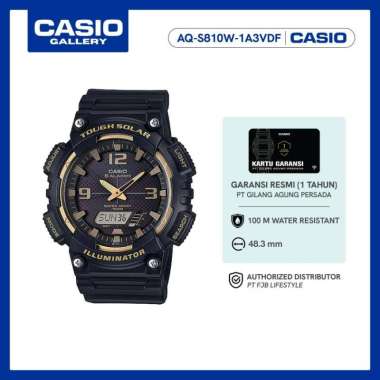 Casio Jam Tangan Pria AQ-S810W-1A3VDF Original Analog Black