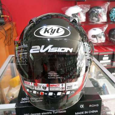 HELM KYT 2 VISION SOLID BLACK ORIGINAL L