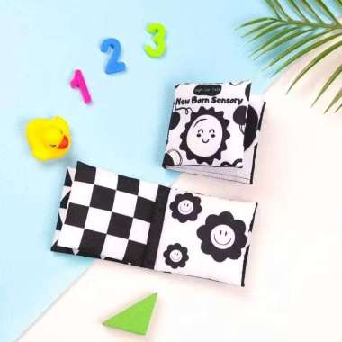 Buku Bantal Kontras Bayi / Soft Book Contrast / Mainan Bayi Buku Bantal Kontras / Baby Early Educati