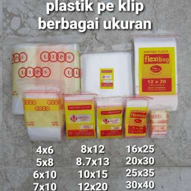 plastik pe klip 4x6, 5x8, 6x10, 7x10, 8x12, 8.7x12, 10x15, 12x20, 16x25, 20x30, 25x45, 30x40 (10 LEM