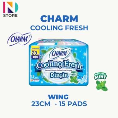 Charm Cooling Fresh 23CM Wing 8 Pads/15 Pads/22 Pads/ Non Wing 17 Pads 1 Pcs/Pack FRESH 23CM - 15 PA