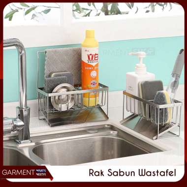 Keranjang Tempat Tirisan Sponge Sabun Rak Gantungan Lap Wastafel Dapur Spons Cuci Piring