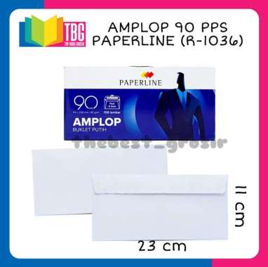 1 PAK (100 PCS) AMPLOP KABINET PUTIH POLOS PAPERLINE / AMPLOP 90 PPS PAPERLINE / AMPLOP PUTIH (R-103