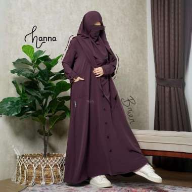 gamis set Hanna | gamis casual & trendy | set soft ped standar | Shazfa L Jade