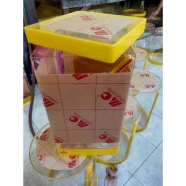 Tabung es buah Acrylic 10 Liter 21x21 T30 Minuman Es Buah tutup handel