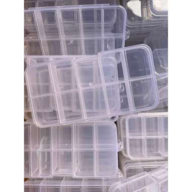 kotak penyimpanan akrilik akesories sekat 10 tempat box manik manik