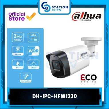 DAHUA DH-IPC-HFW1230 IP Camera Dahua 2MP Built-in IR LED Outdoor / IP POE Outdoor Dahua 1080P