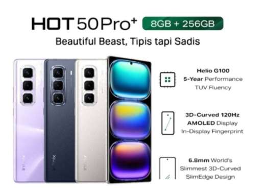 INFINIX HOT 50 PRO+ 8GB/256GB UP TO 16GB EXTENDED RAM BNIB GARANSI RESMI