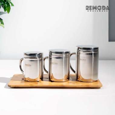 Remoda Mug Cangkir Gelas Minum Air Panas&Dingin 200-400ml Stainless Steel SUS304 300ml