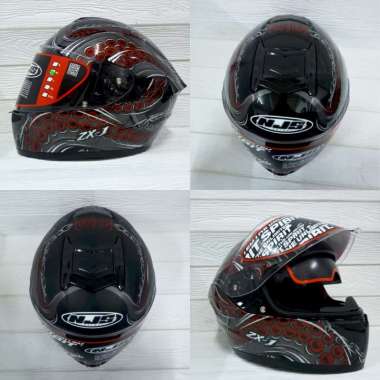 NJS ZX1 ZX-1 MOTIF KRAKEN (GURITA/OCTOPUS MONSTER) BLACK RED XL
