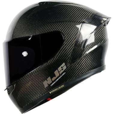 HELM NJS FULL FACE CABON TWILL BLACK GLOSSY XL