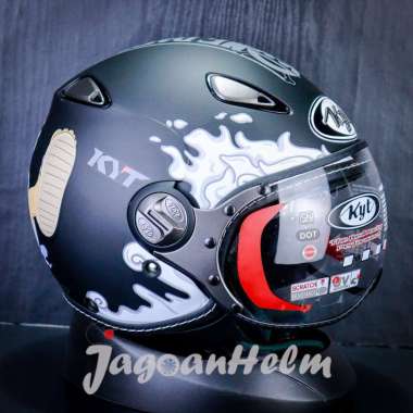 KYT HELM ELSICO ONE PIECE GEAR #05 | MATT BLACK | RETRO - L