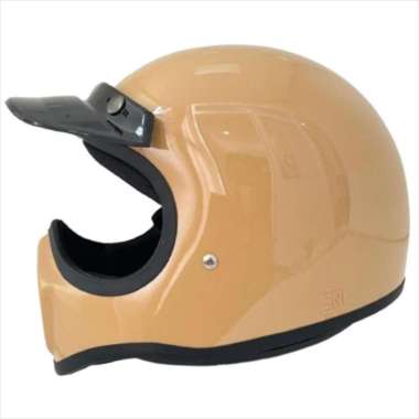 HELM JS RETRO CAKIL | SOLID | CLASSIC FULLFACE - IVORY