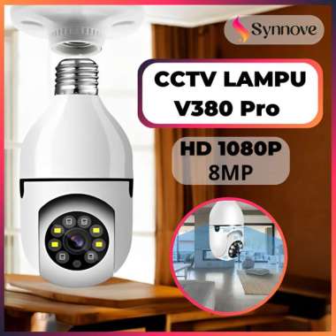CCTV V380 Pro Tanpa Kabel 8MP CCTV Lampu Bohlam Indoor Wifi 360 PTZ