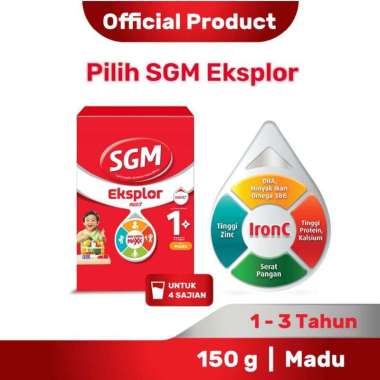 SGM Eksplor 1+ Vanila Madu 150gr Susu Pertumbuhan Susu SGM Anak Madu