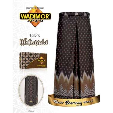 Wadimor Sarung Tenun Motif Batik Wakanda - RANDOM MERAH BATA