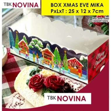 KOTAK KUE NATAL / BOX CAKE NATAL / BOX MERRY CHRISTMAS / KOTAK KUE TART CAKE XMAS EVE (173)