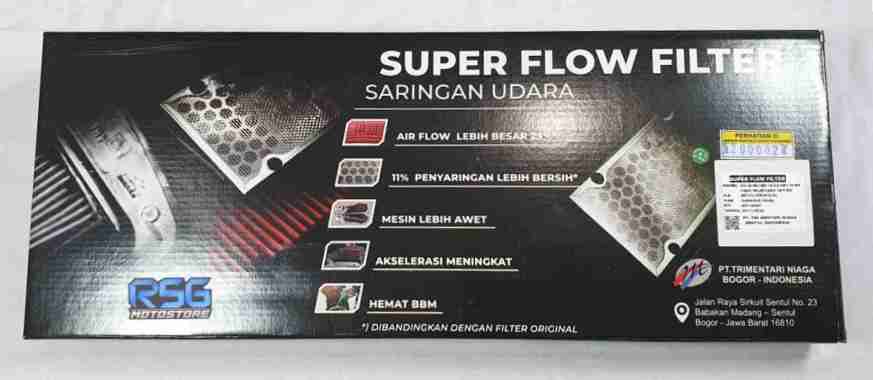 SUPER FLOW AIR FILTER UDARA BRT VARIO 125 OLD KZR VARIO 125 LED K60 K60R VARIO 150 OLD K59 NEW KEYLE
