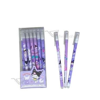 Pen Gel Bisa Dihapus | Erasable Pen Gel Kuromi Sanrio [12 PCS]