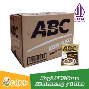 ABC Kopi Susu Sachet 1 Dus ( 12 Renceng ) Kopi Gula Susu Minuman Serbuk Kopi Bubuk Kopi Kapal Api Gr