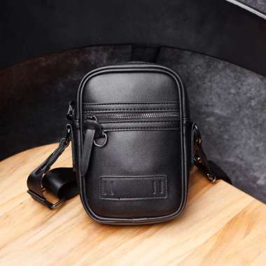 Tas Selempang Pria Kulit PU Tas Kulit Pria Kecil Tas Jalan Sling Bag TP-2012 Kotak