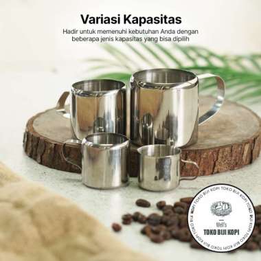 One Two Cups Gelas Milk Jug Untuk Kopi / Gula Cair / Espresso Latte Art Stainless Steel - S06HG - Si