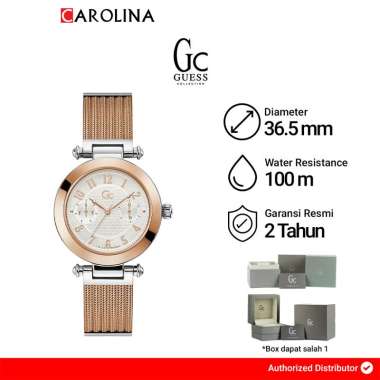 Jam Tangan Wanita GC Y48002L1 White Dial Stainless Steel Strap