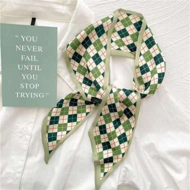 ANDREA 7X86cm Korean mini syal scarf leher scarf tas neck scarf hair ribbon 22