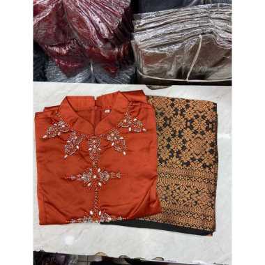Set Kebaya Reanna Rok Songket Free Hijab / Kebaya Modern / Kebaya Jumbo / Kebaya Kondangan / Kebaya 
