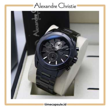 Jam Tangan Pria ALEXANDRE CHRISTIE Original AC 6596 MC FULL BLACK