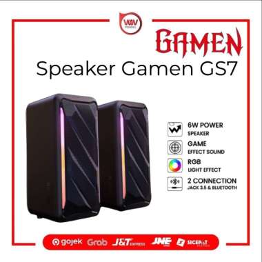 GAMEN Speaker Sound GS7 Bluetooth Super Bass PC Gaming Surround 7 RGB Mode Bluetooth 5.3 Speaker PC 