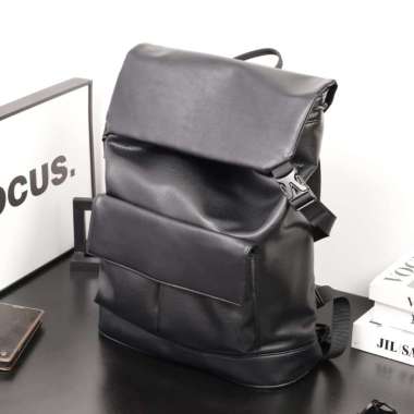 Tas Ransel Kulit PU Pria Tas Backpack Pria Tas Sekolah Kuliah TP-2808 Hijau