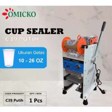 OMICKO Original Cup Sealer C-39 / LUNALIFE Cup Sealer CSM 03 Mesin Cup Sealer Gelas Semua Ukuran Oz 