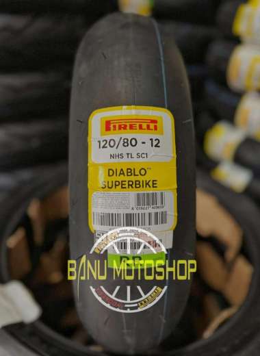 Pirelli Diablo Superbike uk 120/80-12 Tubelees ban resmi kejuaraan balap ban full slick