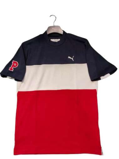 Baju Golf Puma Blocking SS Mock Neck Navy Blazer - 62241902 M