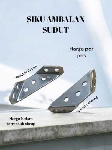Siku Plat Besi Bingkai Segitiga Plat Siku Besi Ambalan Siku Rak Siku Penyangga Kayu / SIKU SUDUT KET